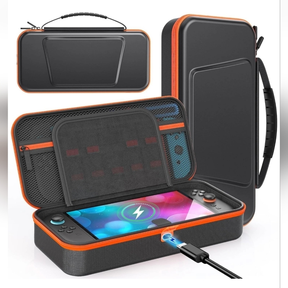 FASTSNAIL [Charge Inside] PP Hard Shell Carrying Case Nintendo Switch 2/1/OLED